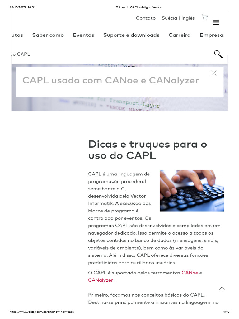 Dicas e Truques para CAPL | PDF | Linguagem de programação | Tempo