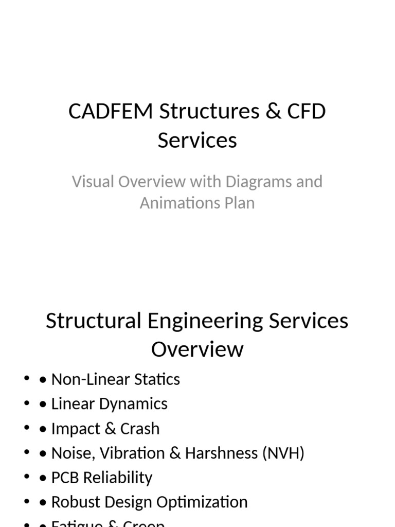 CADFEM Structural & CFD Services Overview | PDF | Pump | Engines