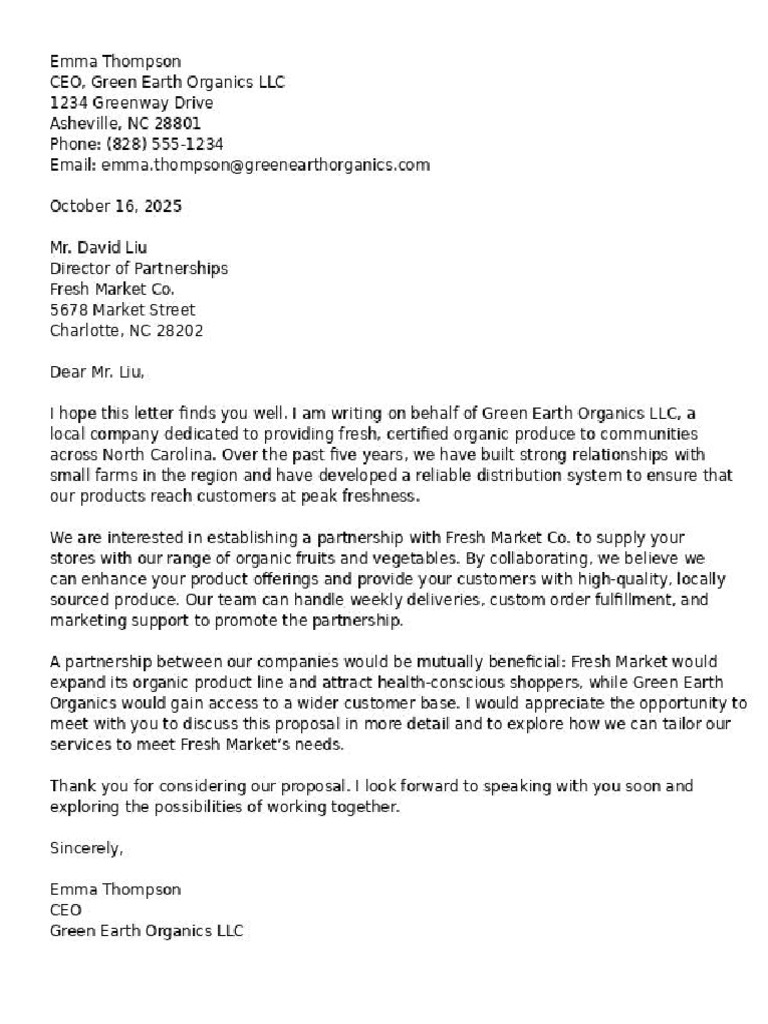 Letter 1 | PDF