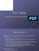 Pin Table: Spreading and Cutting of Apparel Products