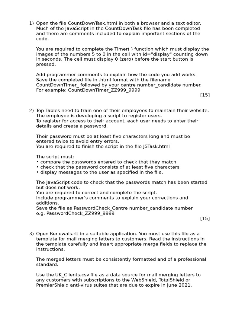 Tri Weekly Test CIE Jan - Feb 2023 Practical | PDF | Computer File ...