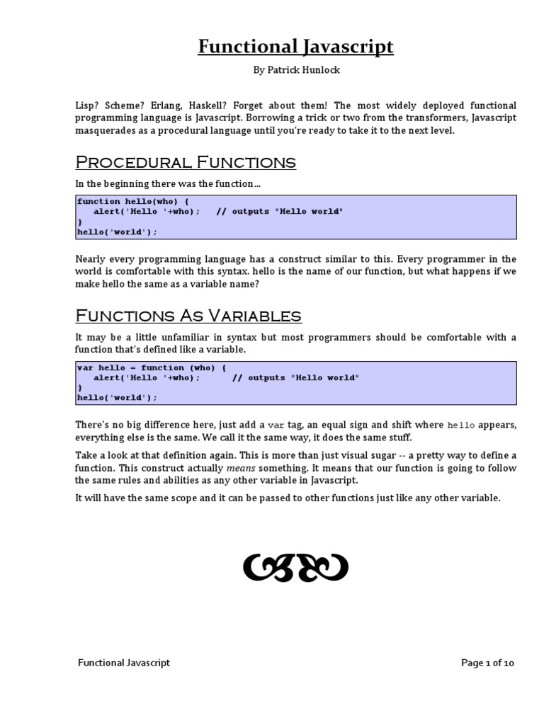 Functional Javascript Pdf