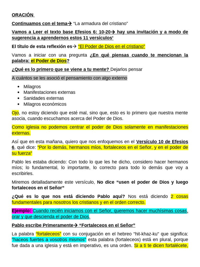 El Poder Transformador de Dios en el Cristiano | PDF | Cristo (título ...