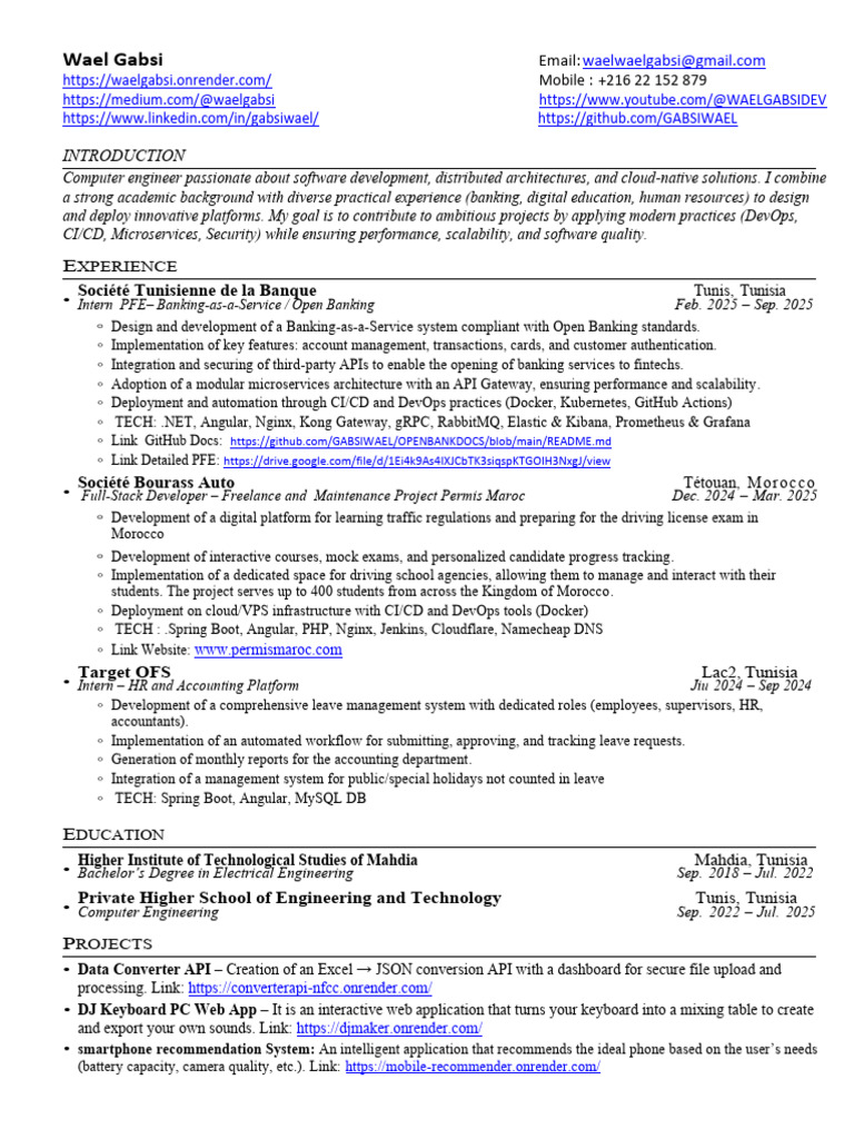 Software Engineer Portfolio Overview | PDF | My Sql | Cloud Computing