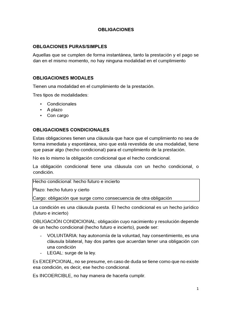 Clasificación de Las Obligaciones | PDF | Pagos | Justicia