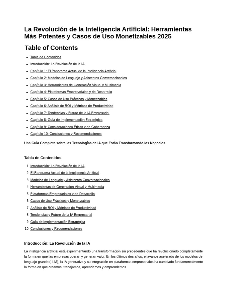 Tecnologías de IA que Transforman Negocios | PDF | Inteligencia ...