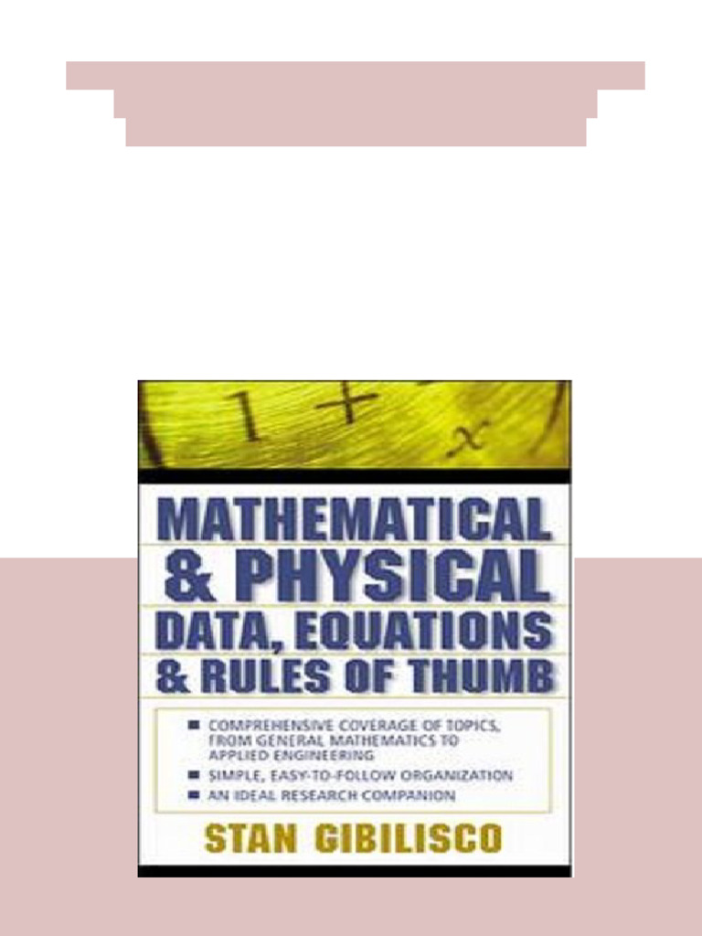 (Ebook) Mathematical and Physical Data, Equations, and Rules of Thumb ...