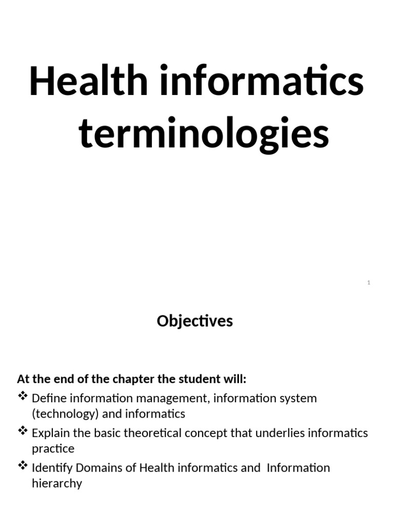 Understanding Health Informatics Concepts | PDF | Health Informatics ...