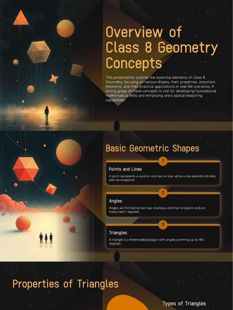 Class 8 Geometry Essentials | PDF | Triangle | Area