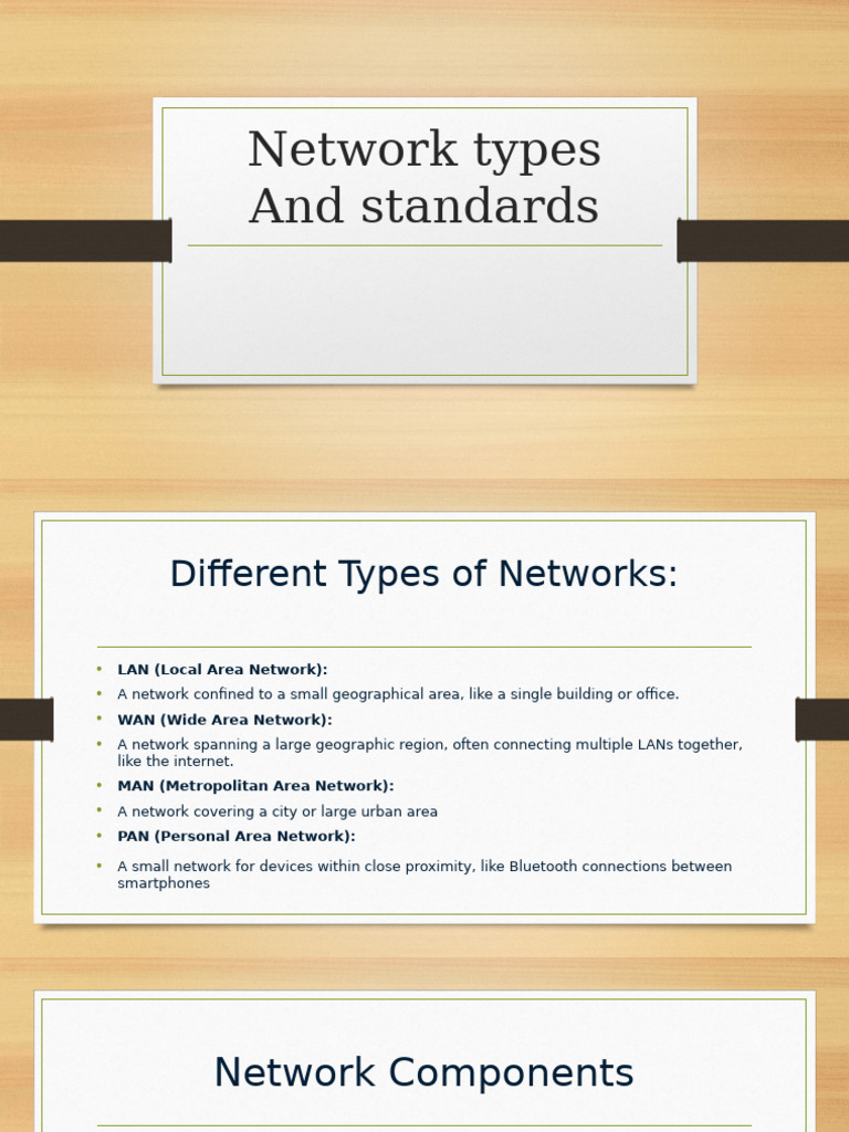 Types of Networks and Standards Explained | PDF