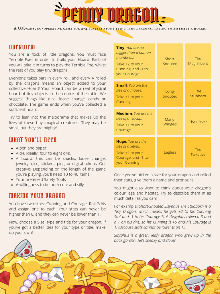 Create Your Own Tiny Dragon Game | PDF