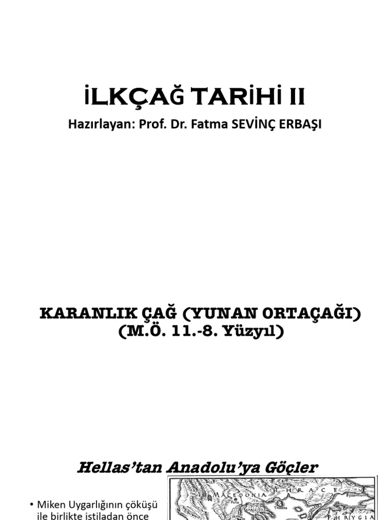 Lkça TAR H II: Hazırlayan: Prof. Dr. Fatma SEVİNÇ ERBAŞI | PDF