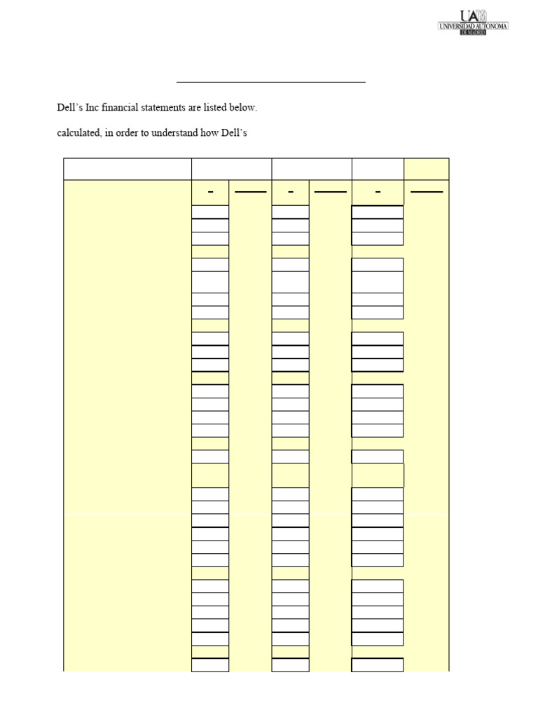 Dell Inc. Financial Statement Analysis | PDF | Revenue | Income Statement