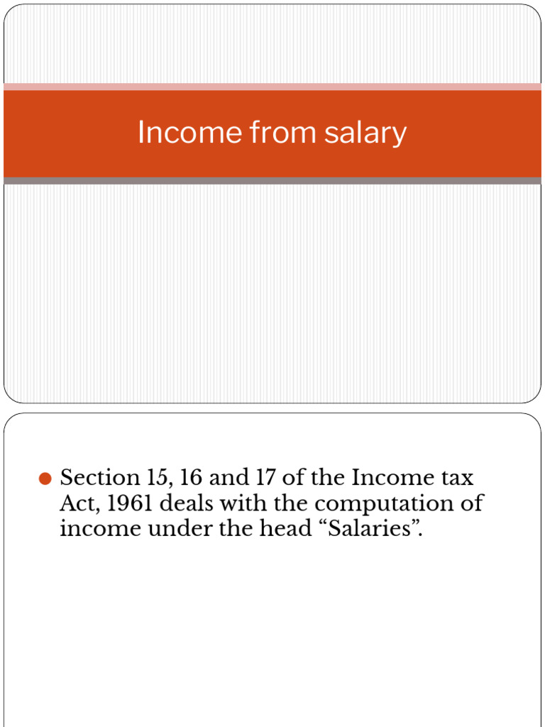 Salary Income Tax Computation Guide | PDF | Expense | Employee Benefits