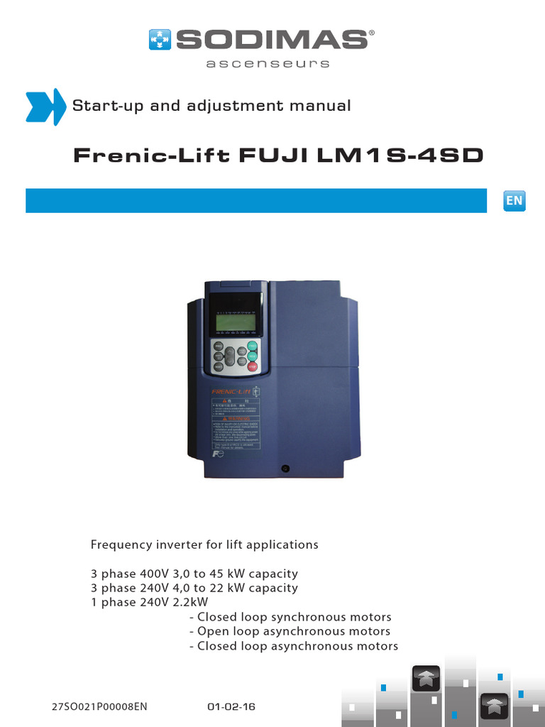 FRENIC-Lift Inverter Setup Manual | PDF | Power Supply | Power Inverter