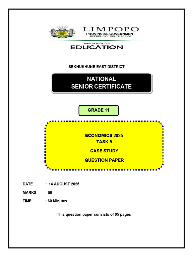 Grade 11 Economics Case Study 2025 | PDF | Inflation | Economic Inequality