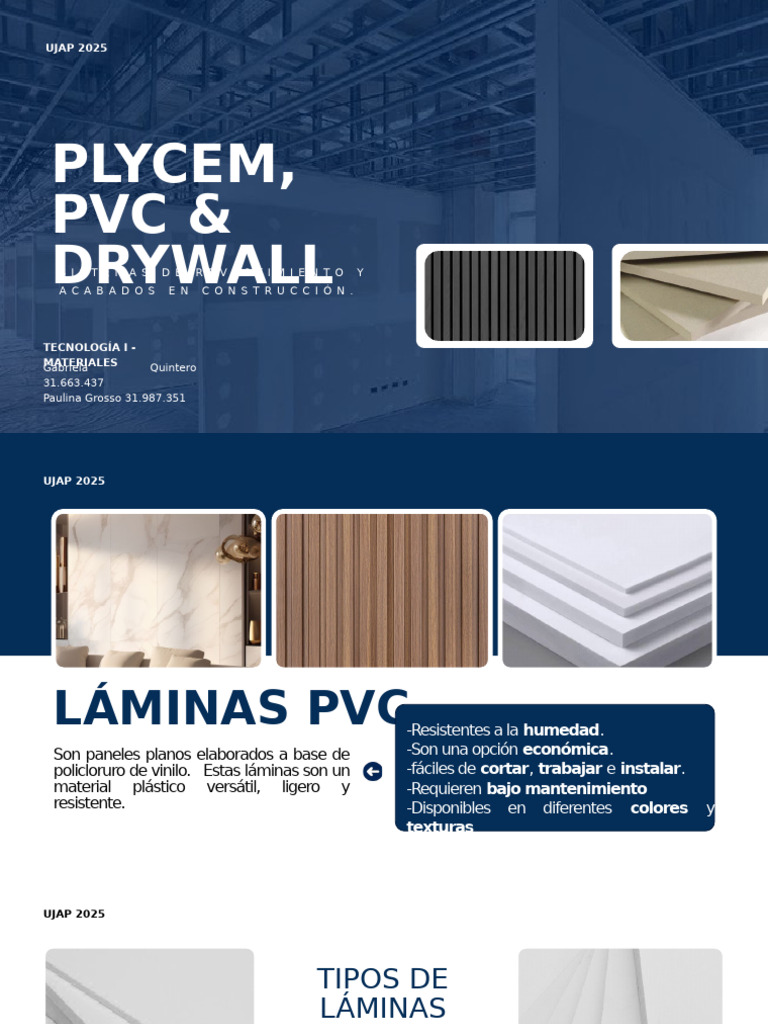 PVC, Plycem y Drywall 20253 | PDF | Cloruro de polivinilo | pared