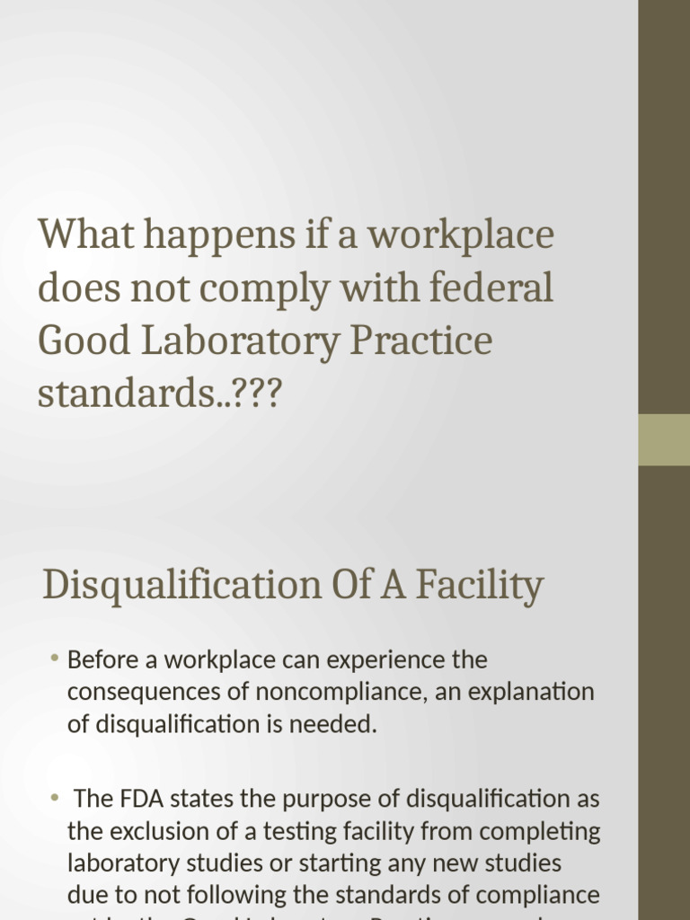 Disqualification of Testing Facilities Explained | PDF
