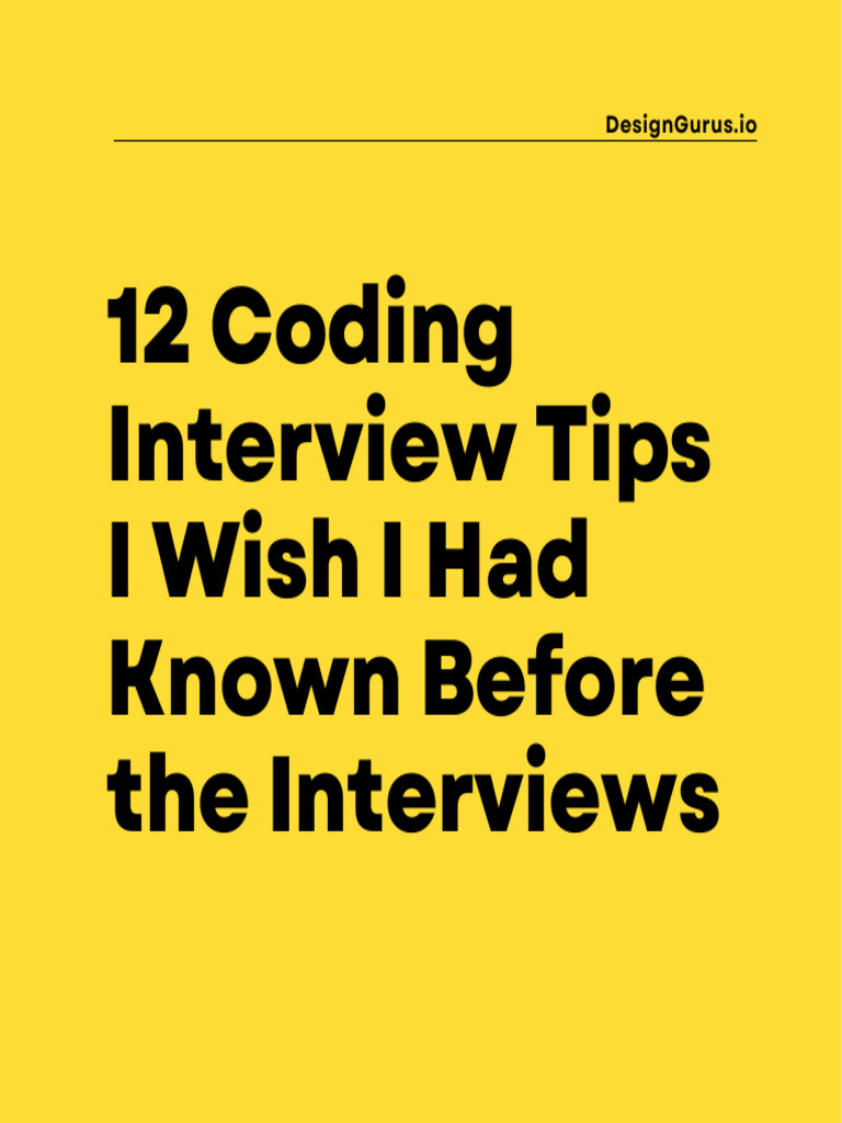 Essential Coding Interview Tips | PDF