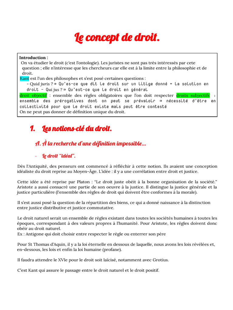 Le concept de droit en philosophie | PDF | Justice | Crime et violence