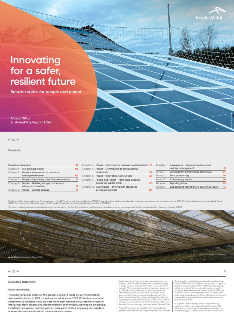 ArcelorMittal 2024 Sustainability Insights | PDF | Sustainability ...