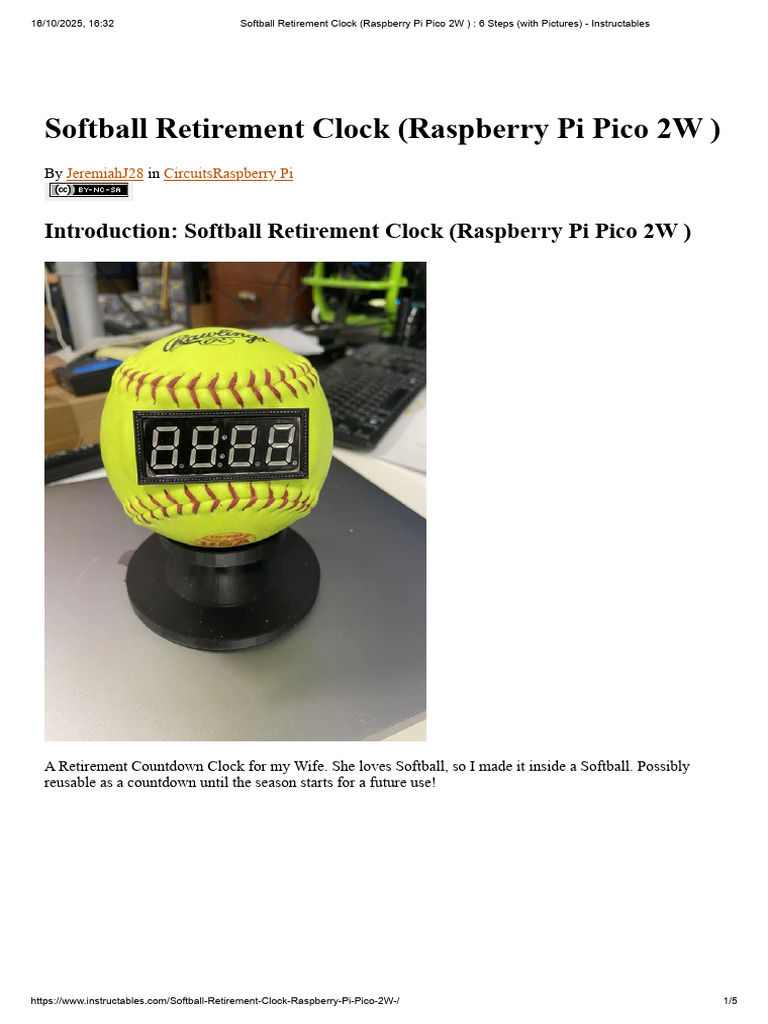 Softball Countdown Clock with Raspberry Pi | PDF | Raspberry Pi ...