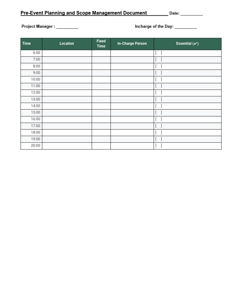 Event Planning and Scope Management Guide | PDF