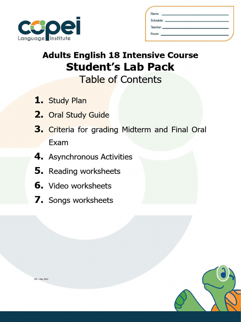 Intensive English Course Study Plan | PDF | English Language | Special ...