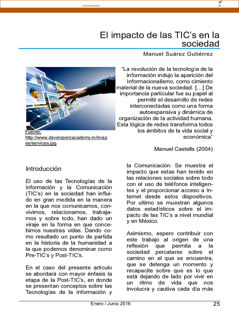Impacto de las TIC en la Sociedad Actual | PDF | Voz sobre IP | Smartphone