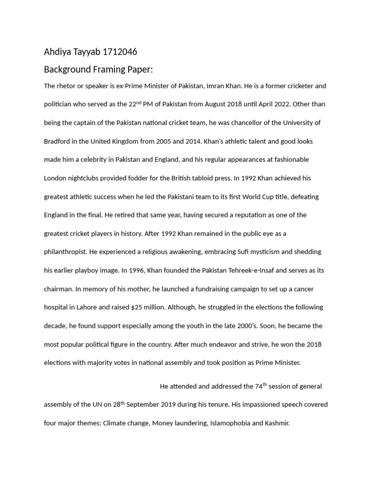 Background Framing Paper | PDF | Pakistan