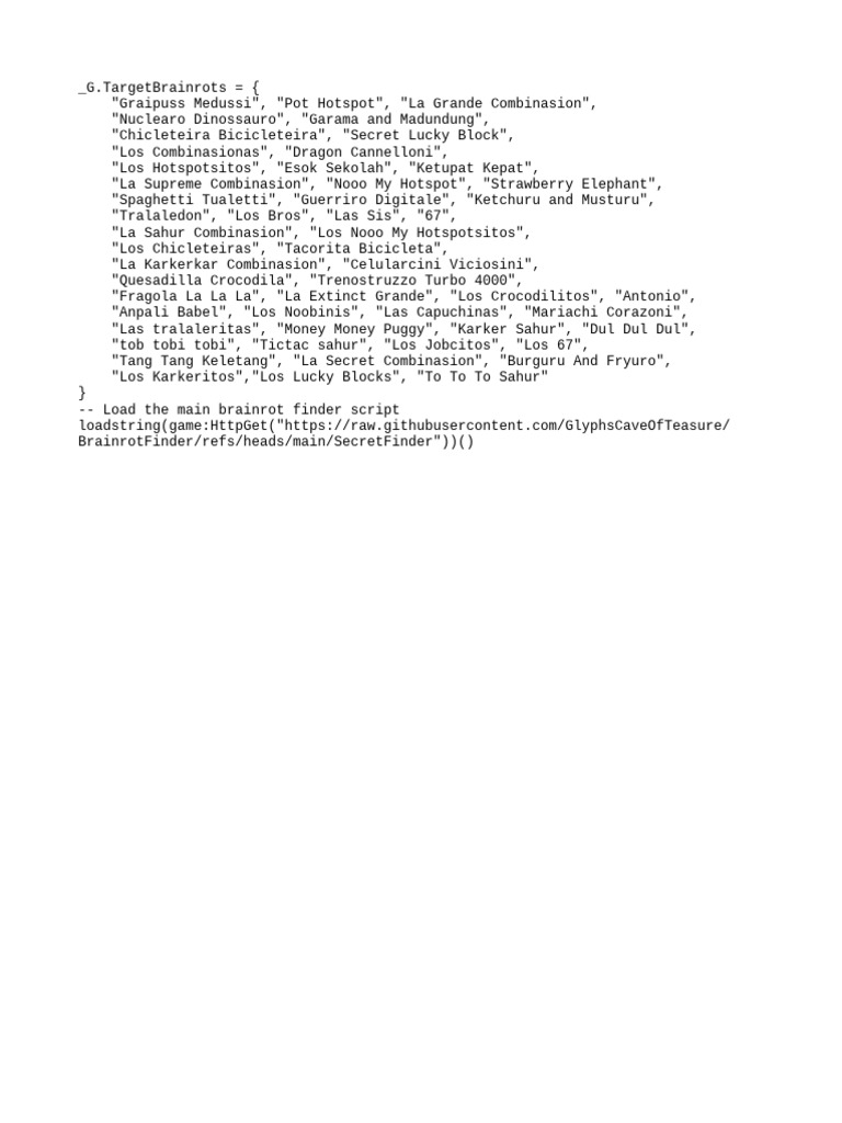 Brainrot Finder | PDF