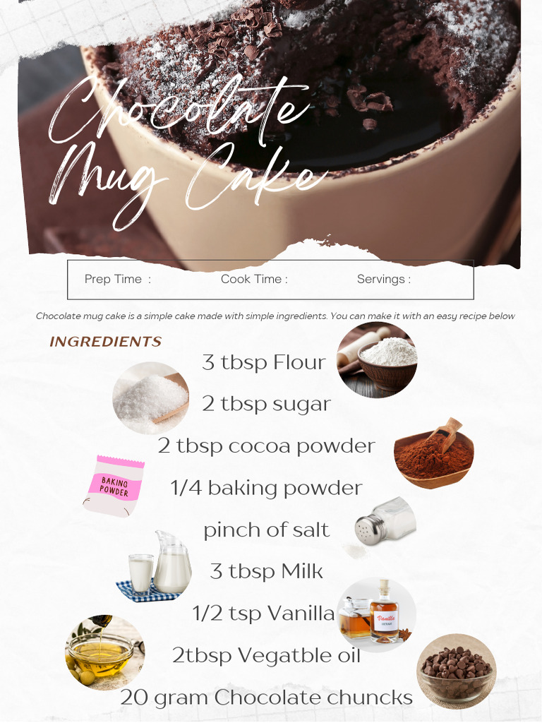 Mug Cake Recipe | PDF