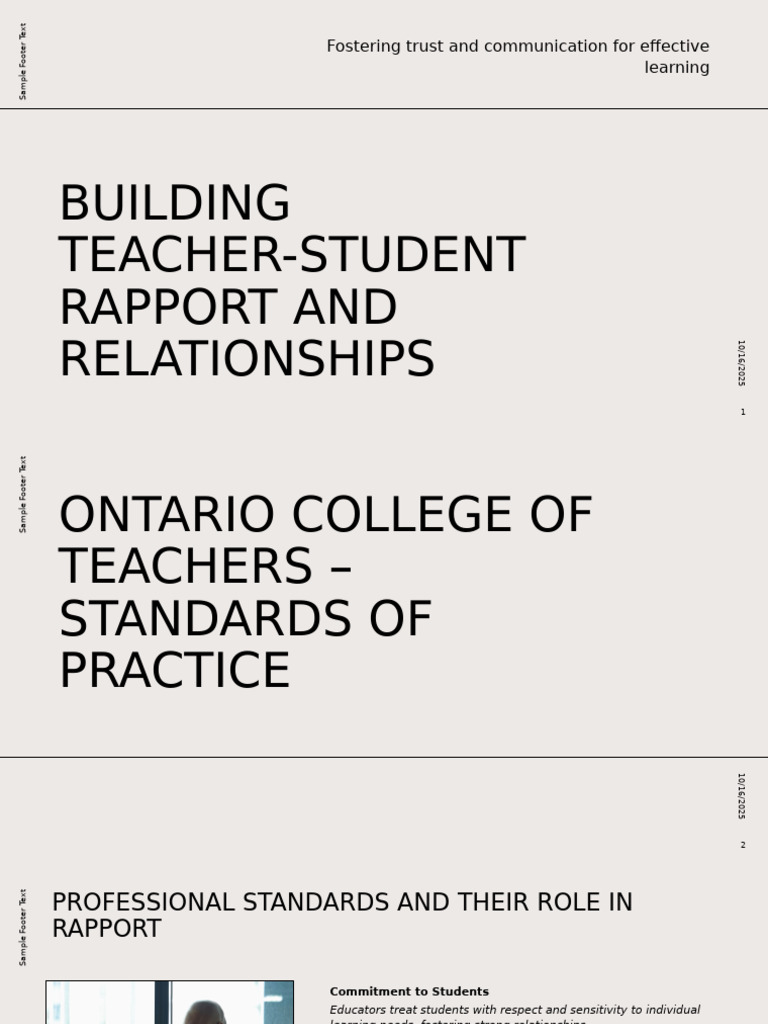 Building Teacher-Student Rapport Strategies | PDF | Teachers | Learning