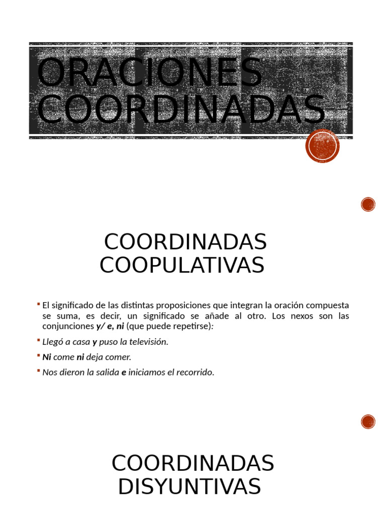 Tipos de Oraciones Coordinadas y Yuxtapuestas | PDF | Oración ...
