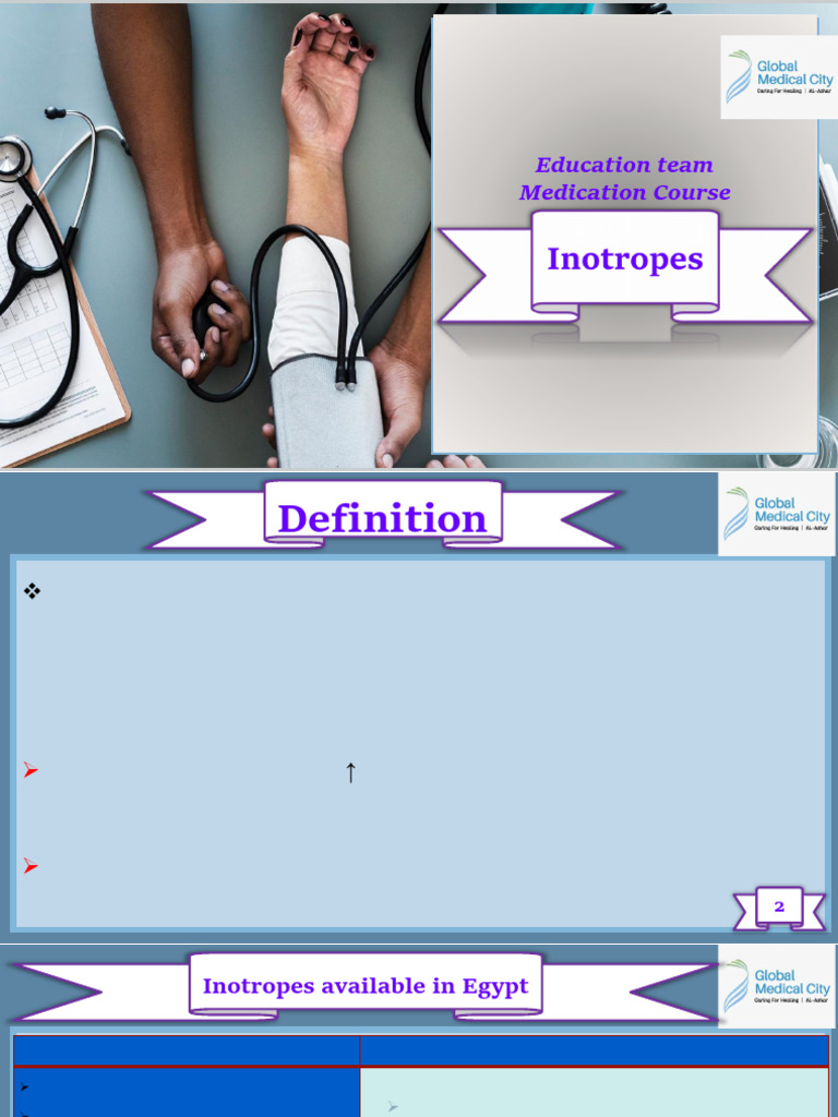 Inotropic Agents and Nursing Management | PDF | Heart | Heart Failure