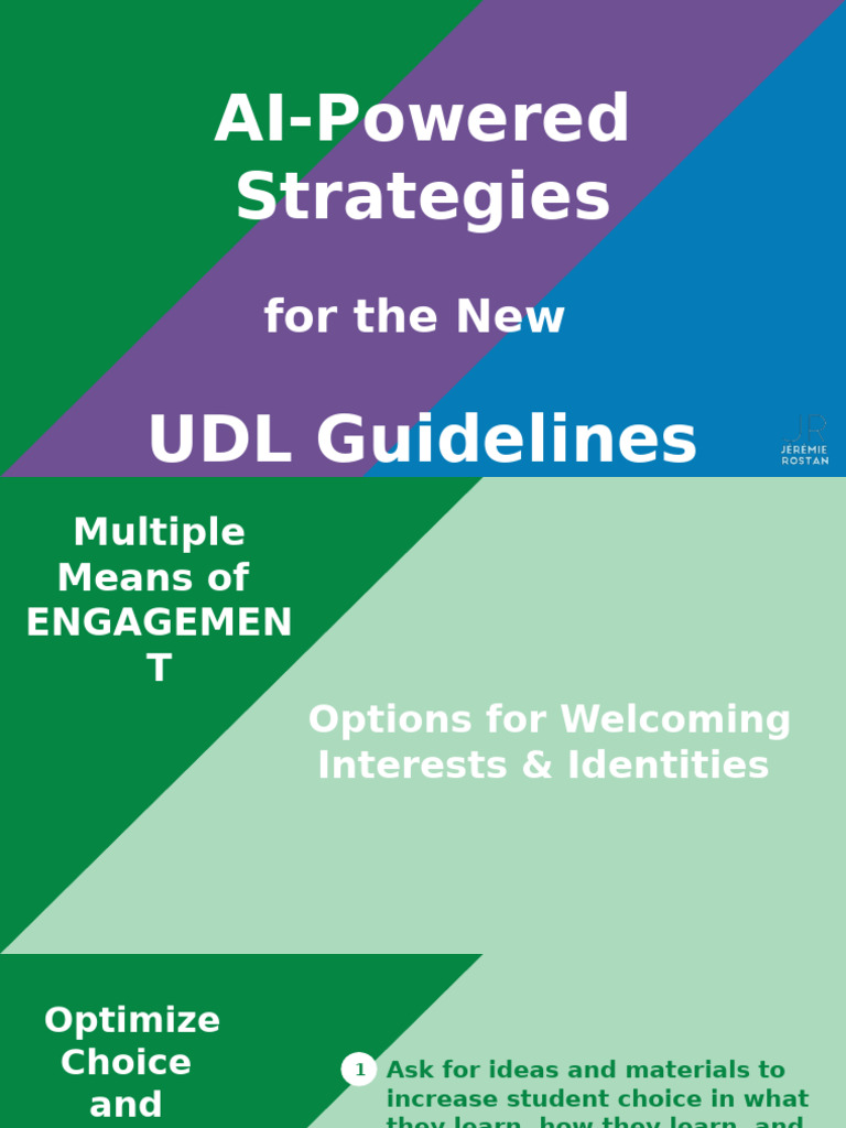 AI-Powered Strategies For New UDL Guidelines | PDF | Artificial ...
