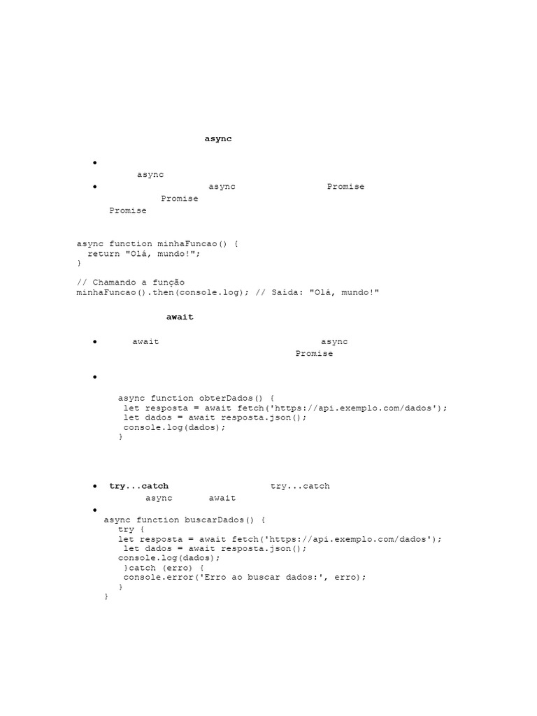 Funções Assíncronas em JavaScript | PDF | Script Java | Ciência da ...
