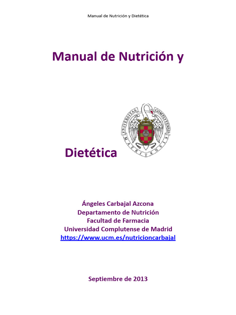 Guía Completa de Nutrición y Dietética | PDF | Dieta | Nutrición