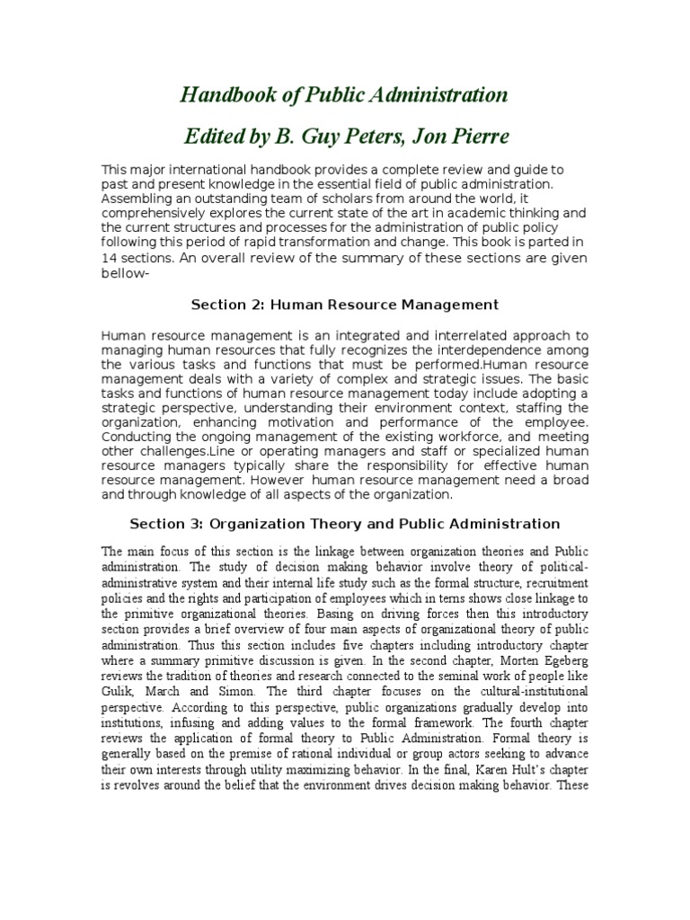 Public Administration Insights | PDF | Public Administration | Policy