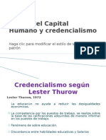 Teoria Del Capital Humano y Credencialismo