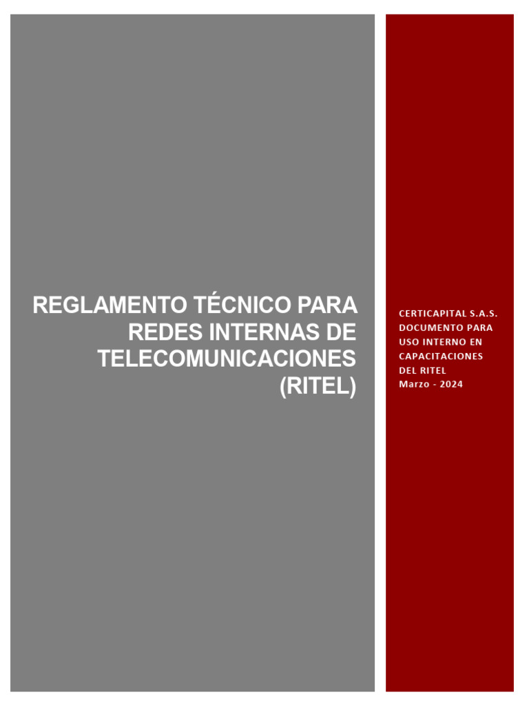 Reglamento Técnico RITEL para Telecomunicaciones | PDF ...