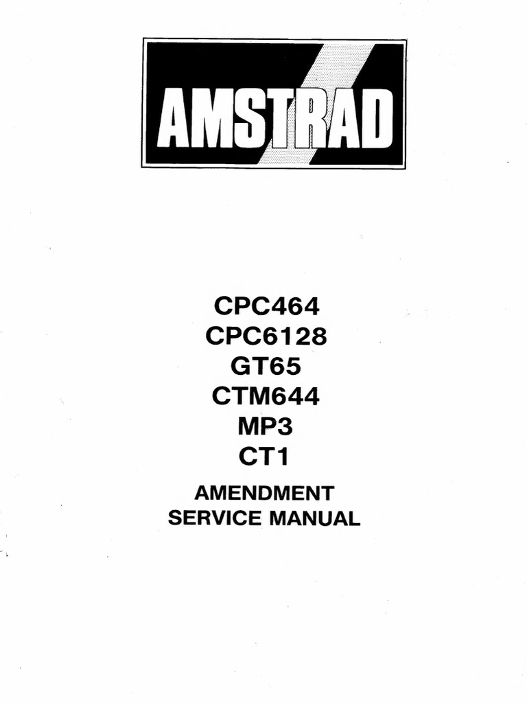 AMSTRAD GT65 User Manual - 1285318 - Text | PDF | Switch
