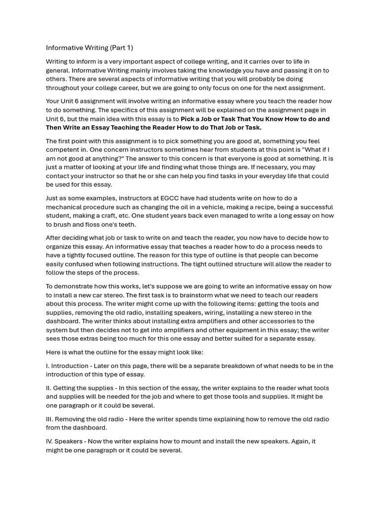 Guide to Writing Informative Essays | PDF | Plagiarism | Essays