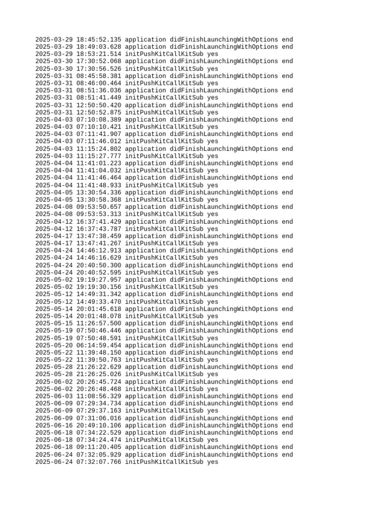 App Launch and PushKit Logs | PDF