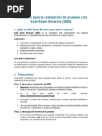 Guía de instalación de Safe Exam Browser | PDF | Ventana (informática ...