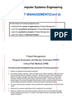 Project Management (Cont'D) : Computer Systems Engineering