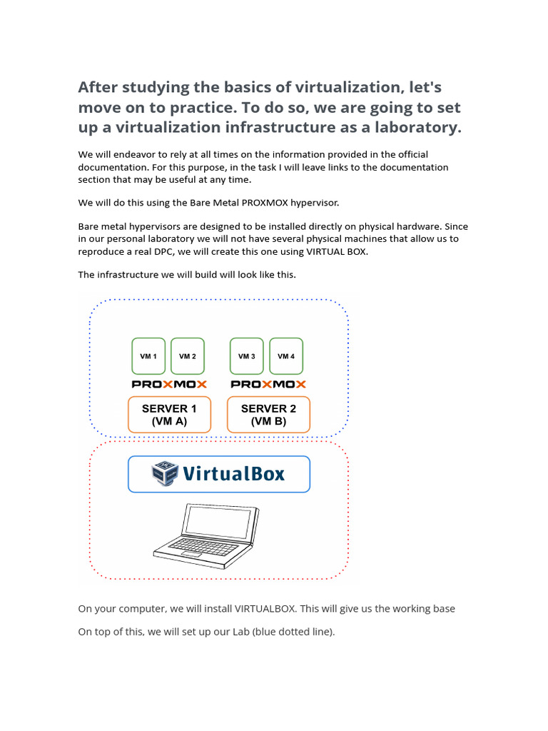 Setting Up PROXMOX Virtualization Lab | PDF
