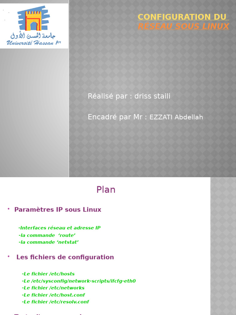 Configuration Réseau sous Linux | PDF | Système de noms de domaines ...