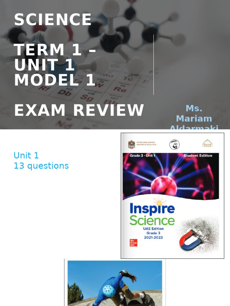 Grade 3 Term 1 - Unit 1 - Model 1 Science Exam Review | PDF