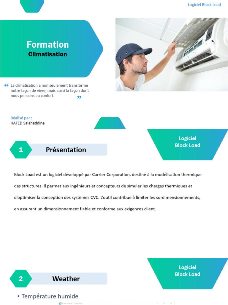 Guide d'utilisation du logiciel Block Load | PDF | Climatisation